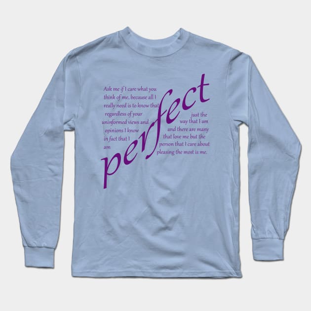 Perfect tee 1 Long Sleeve T-Shirt by junochaos